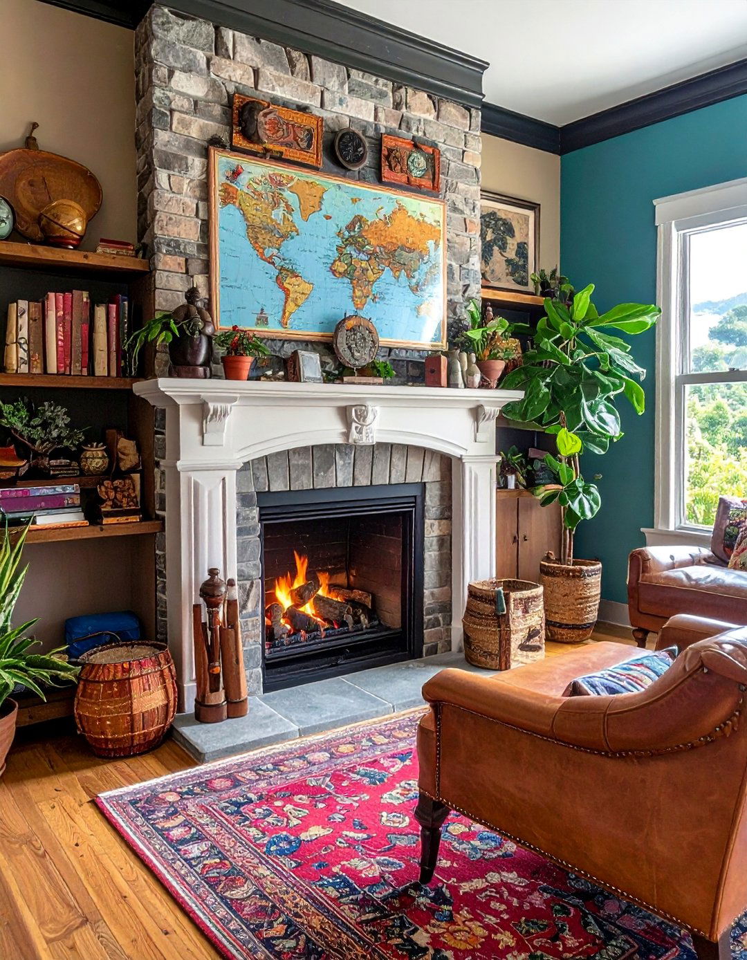 Global Travel Memories - 40 Stylish Mantel Decor Ideas for Every Season