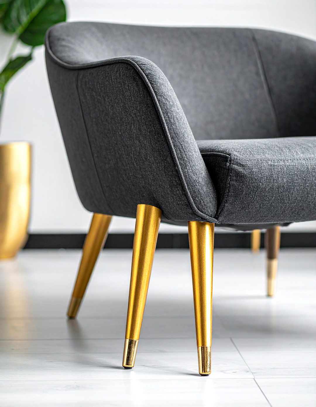 Gold Tipped Furniture Legs - 40 Black and Gold Living Room Ideas for Luxurious Spaces