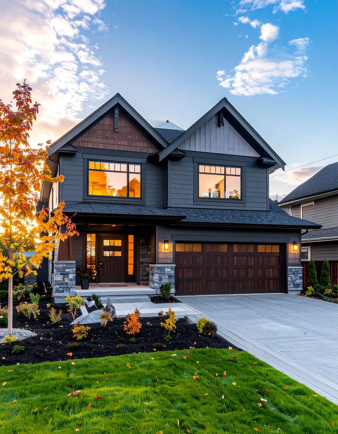 Granite Gray for a Solid Appearance - 40 Gray Exterior House Paint Ideas for Modern Homes