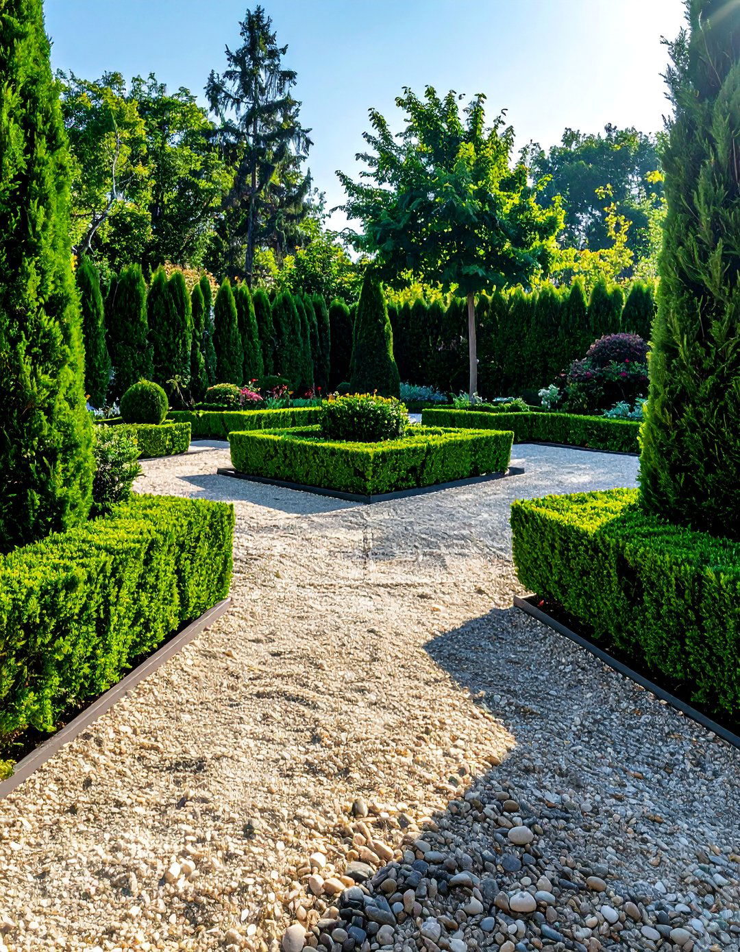 Gravel and Stone Parterre Garden - 25 Parterre Garden Ideas for Elegant Landscaping