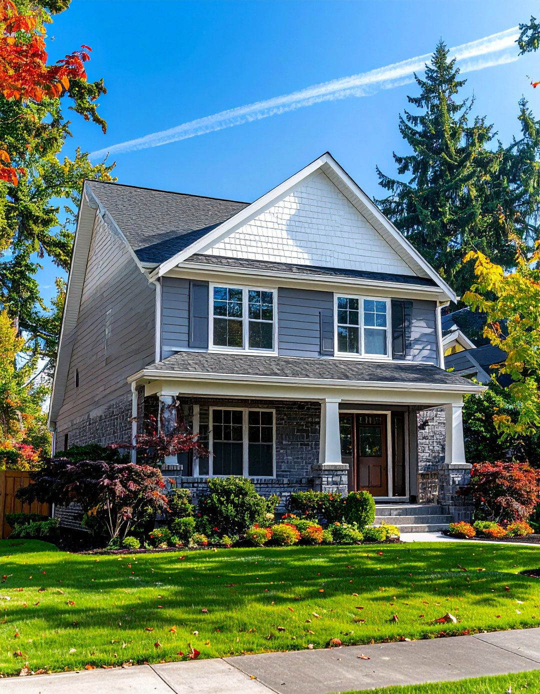 Gray Brick Exterior with Horizontal Siding - 30 Gray Brick Exterior Home Ideas for Modern Elegance