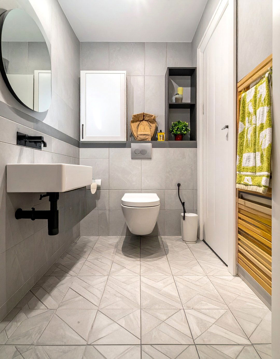 Gray Penny Tile Bathroom Floor - 25 Gray Floor Bathroom Ideas for a Modern and Sleek Look