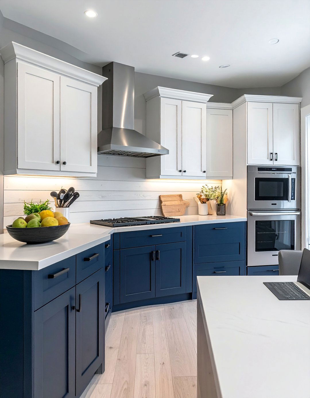 Gray Shiplap Backsplash for a Neutral Look - 30 Shiplap Backsplash Ideas for Your Kitchen Makeover