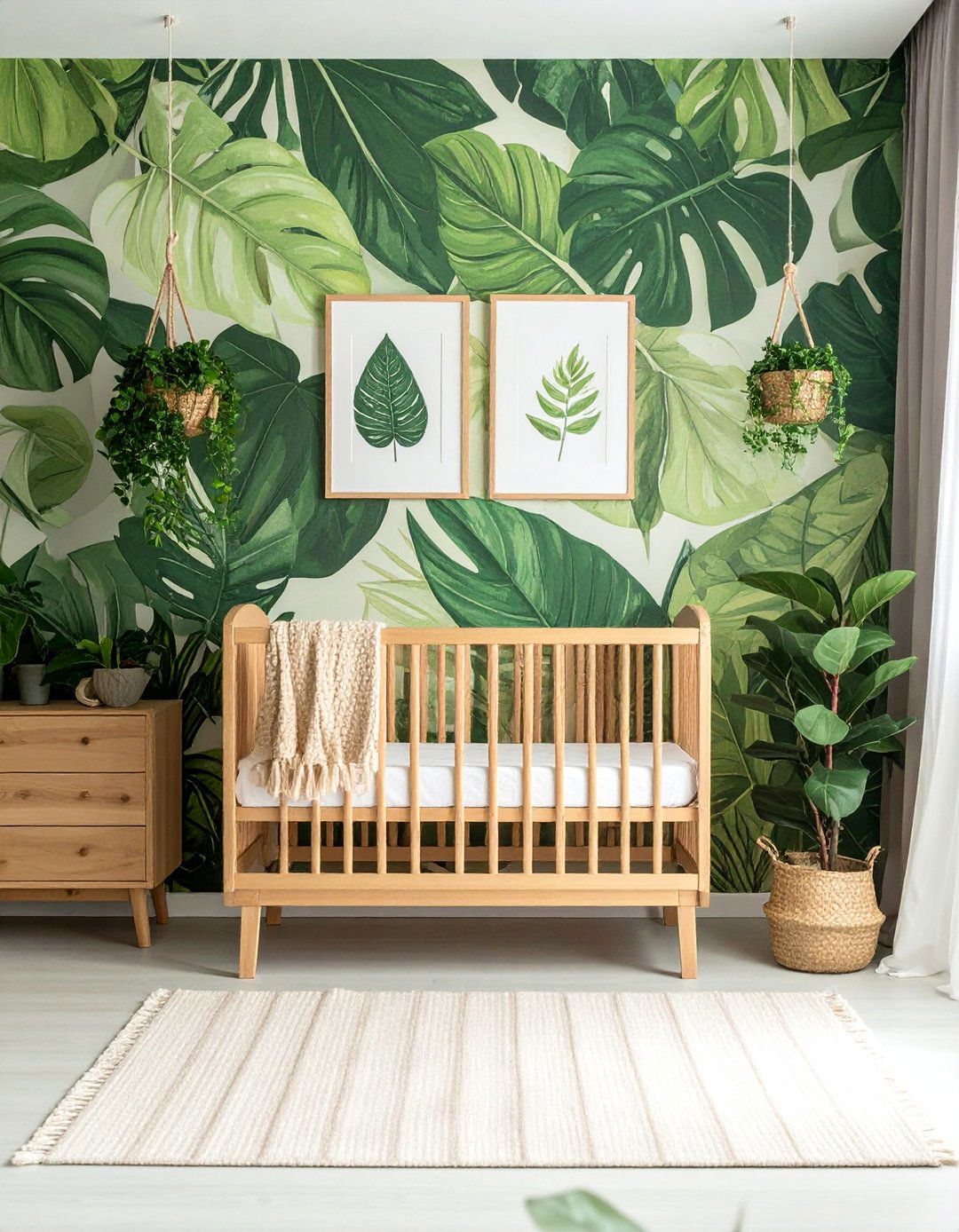 Green Botanical Nursery - 40 Adorable Nursery Ideas for Your Baby's Room