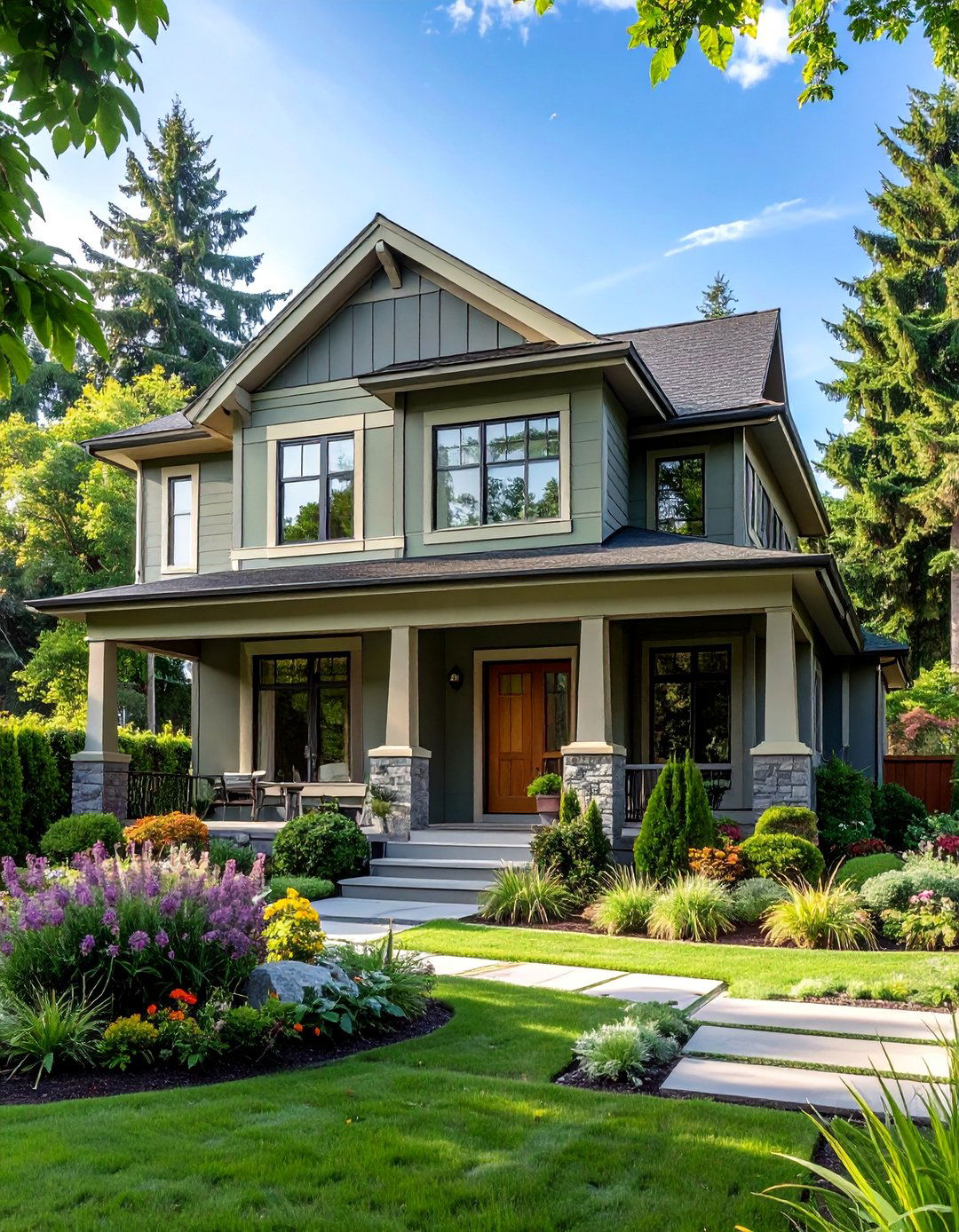 Green Gray Paint for a Sage Like Quality - 40 Gray Exterior House Paint Ideas for Modern Homes