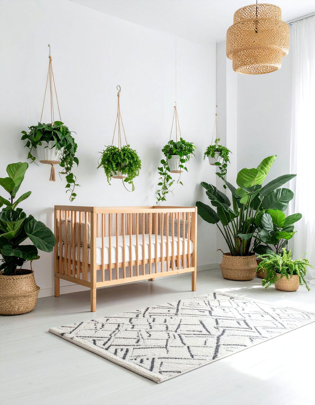 Greenery and Plant Filled Nursery - 20 Nature Themed Nursery Ideas for a Serene Space