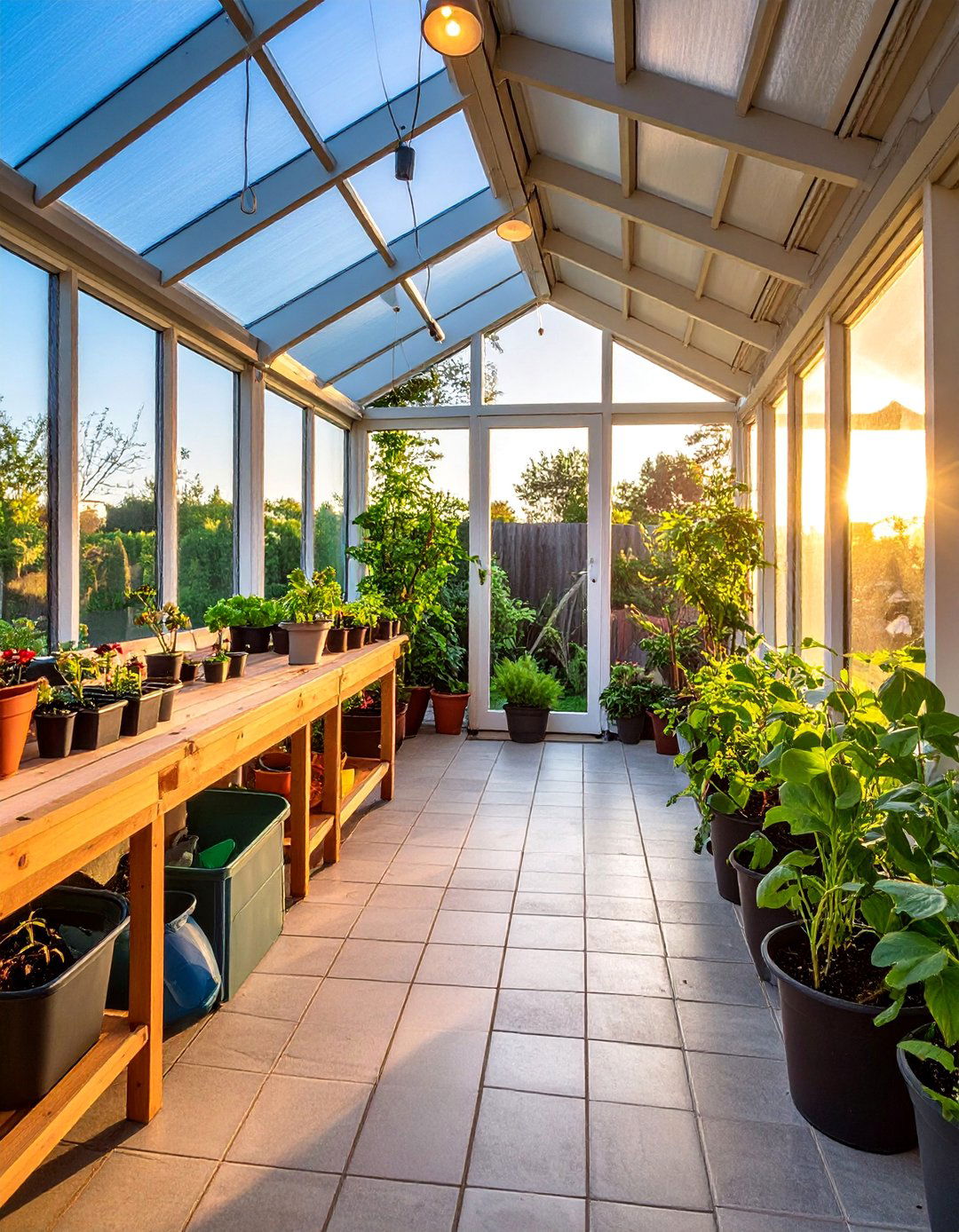 Greenhouse Garden Workroom - 35 Three Season Porch Ideas for Year-Round Comfort