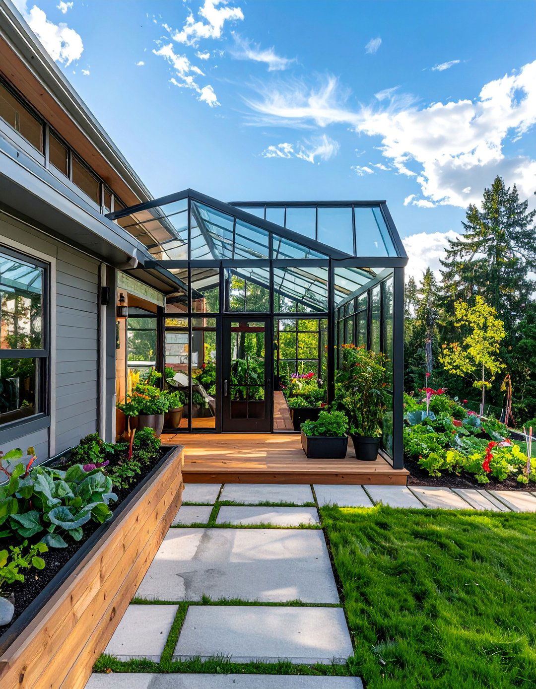 Greenhouse Style Growing Porch - 40 Glass Porch Design Ideas to Brighten Your Home
