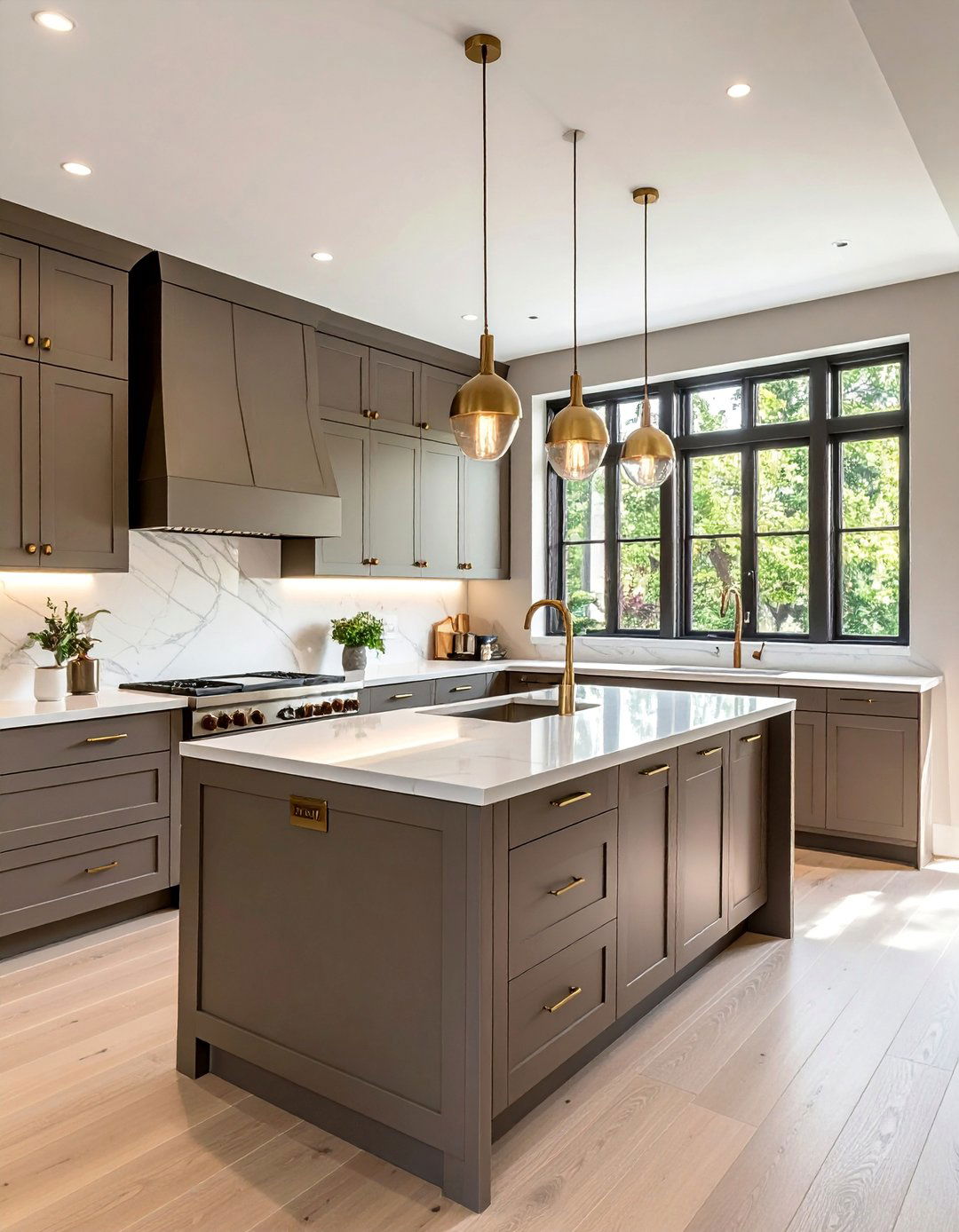 Greige Brown Kitchen Cabinets - 20 Brown Kitchen Ideas for a Warm, Earthy Feel