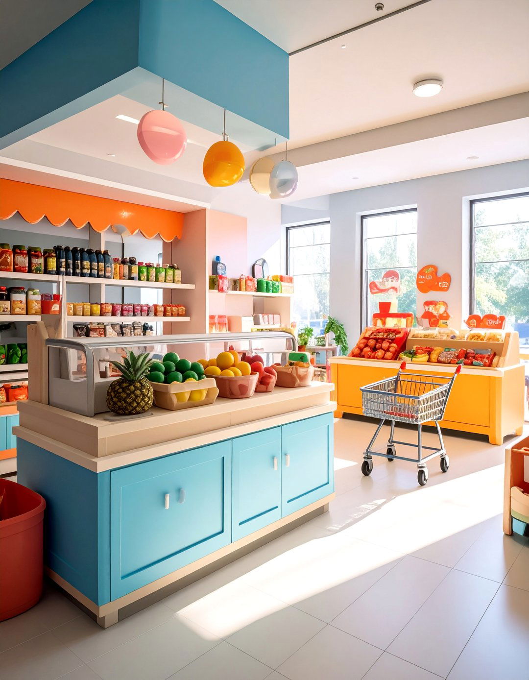 Grocery Store Market - 40 Fun and Functional Playroom Ideas for Kids