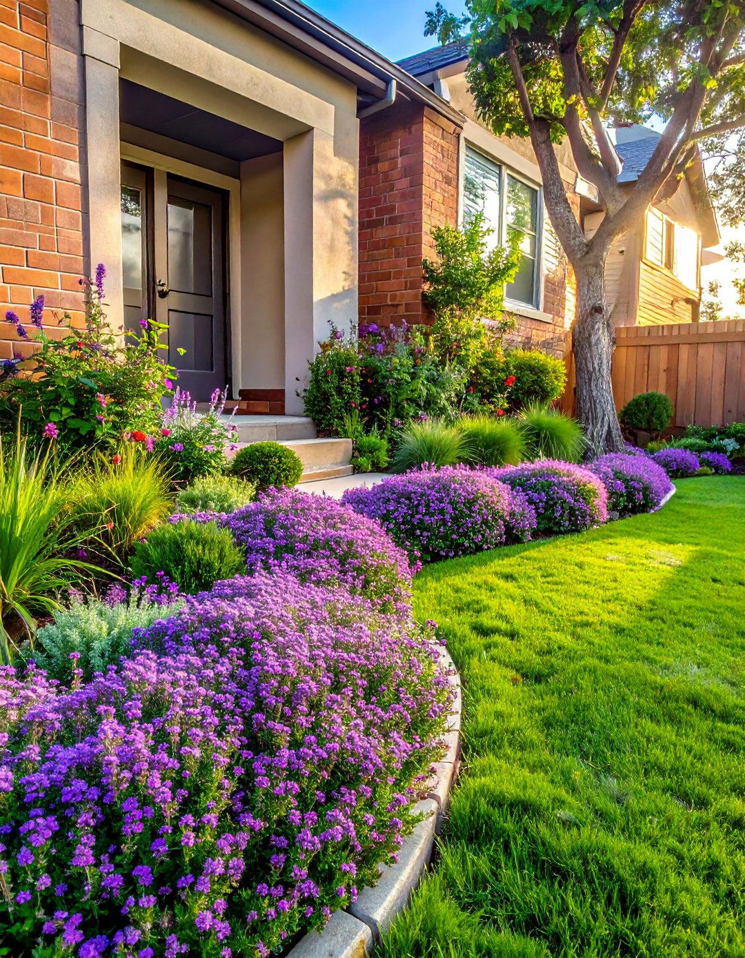 Ground Cover as a Lawn Alternative - 40 Small Front Yard Landscaping Ideas to Boost Curb Appeal