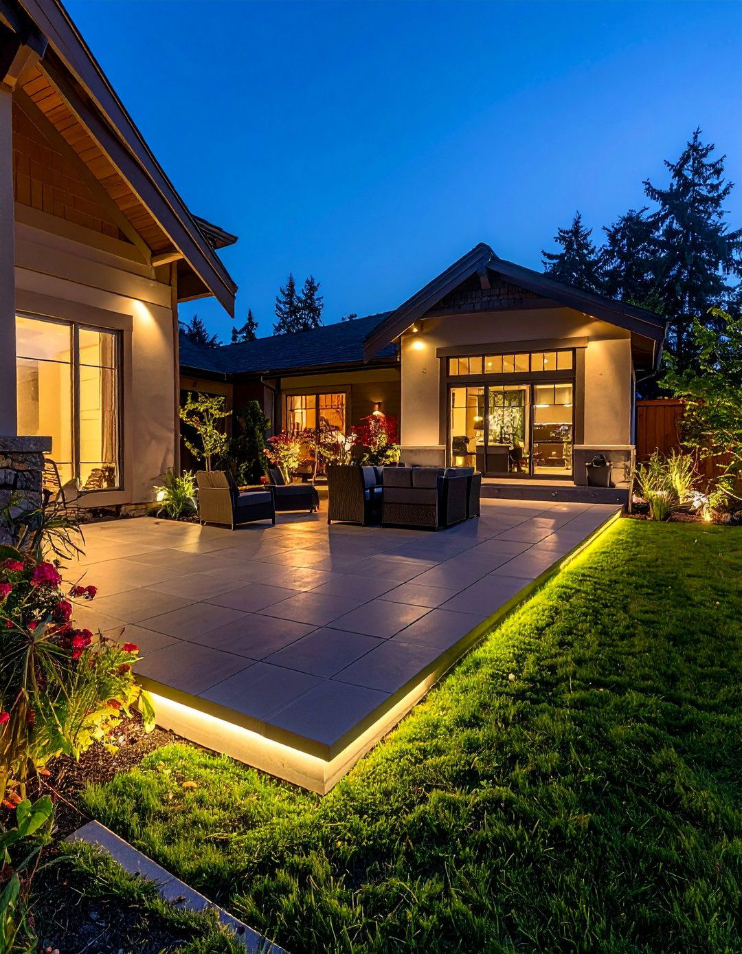 Ground Level Wash Lighting - 40 Backyard Lighting Ideas to Illuminate Your Space
