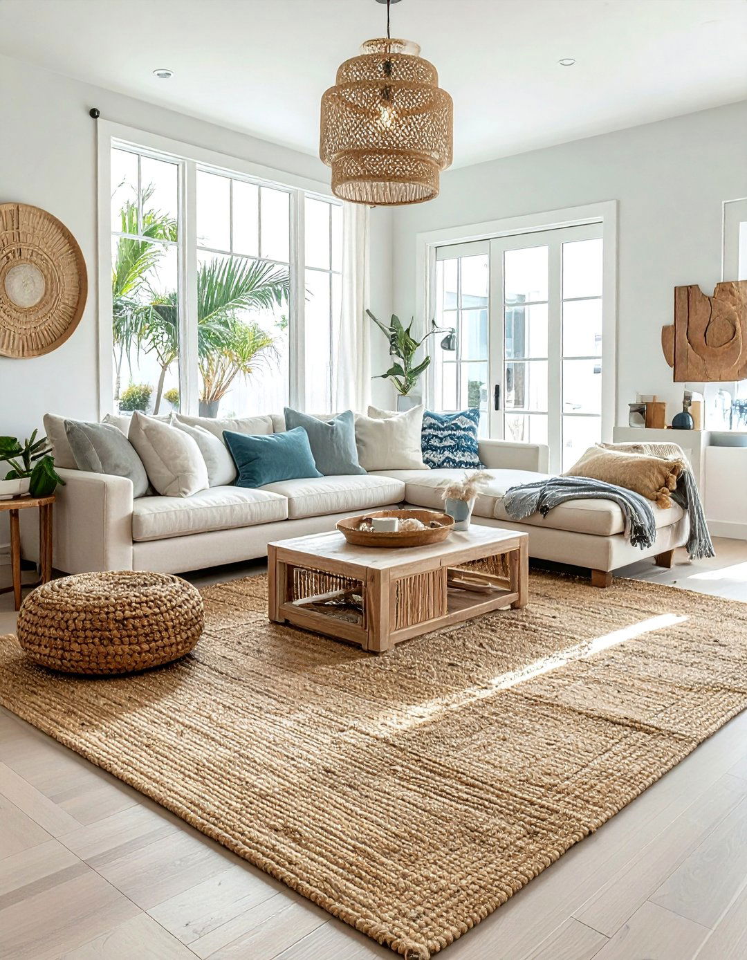 Ground the Space with Natural Fiber Rugs - 40 Home Decor Ideas to Refresh Your Living Space