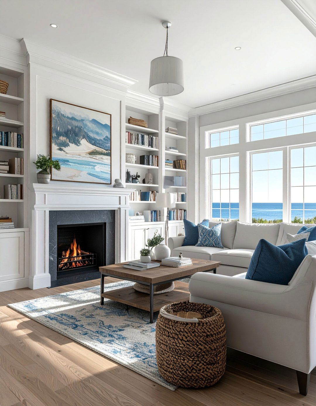 Hamptons Style Built In Bookshelves and Cabinetry - 25 Hamptons Style House Interior Ideas for Elegance