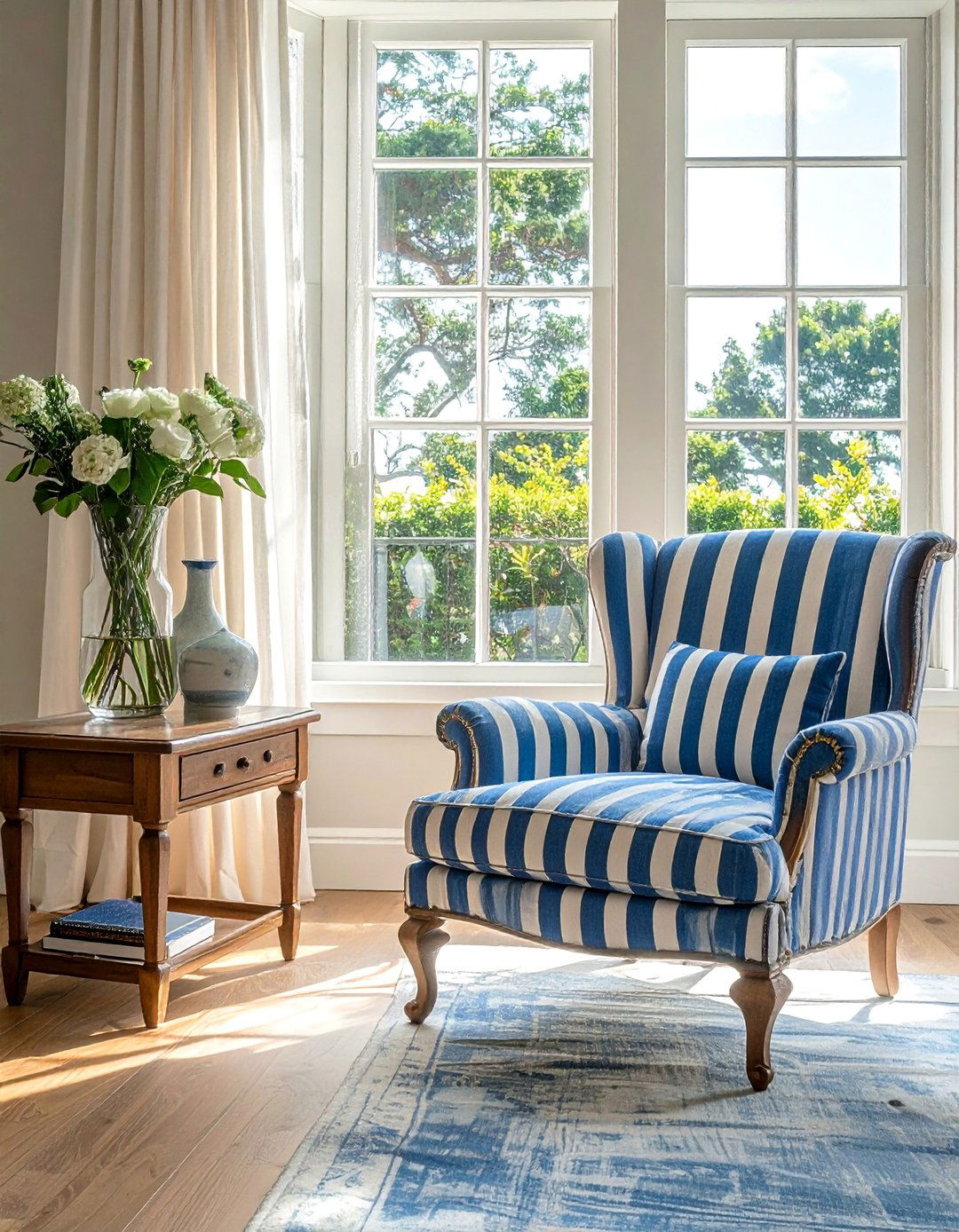 Hamptons Style Classic Striped Patterns - 25 Hamptons Style House Interior Ideas for Elegance