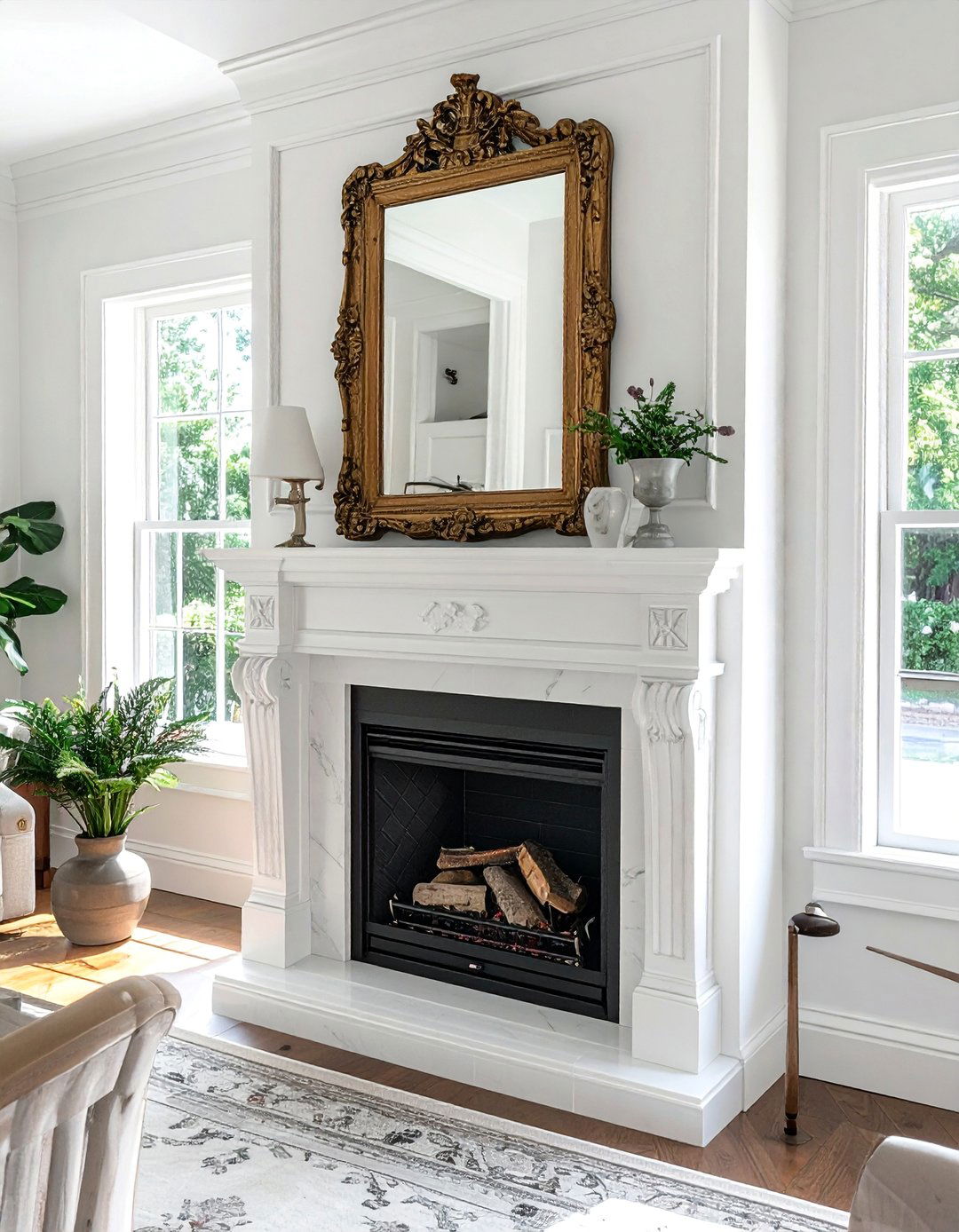Hamptons Style Elegant Fireplace Surrounds - 25 Hamptons Style House Interior Ideas for Elegance