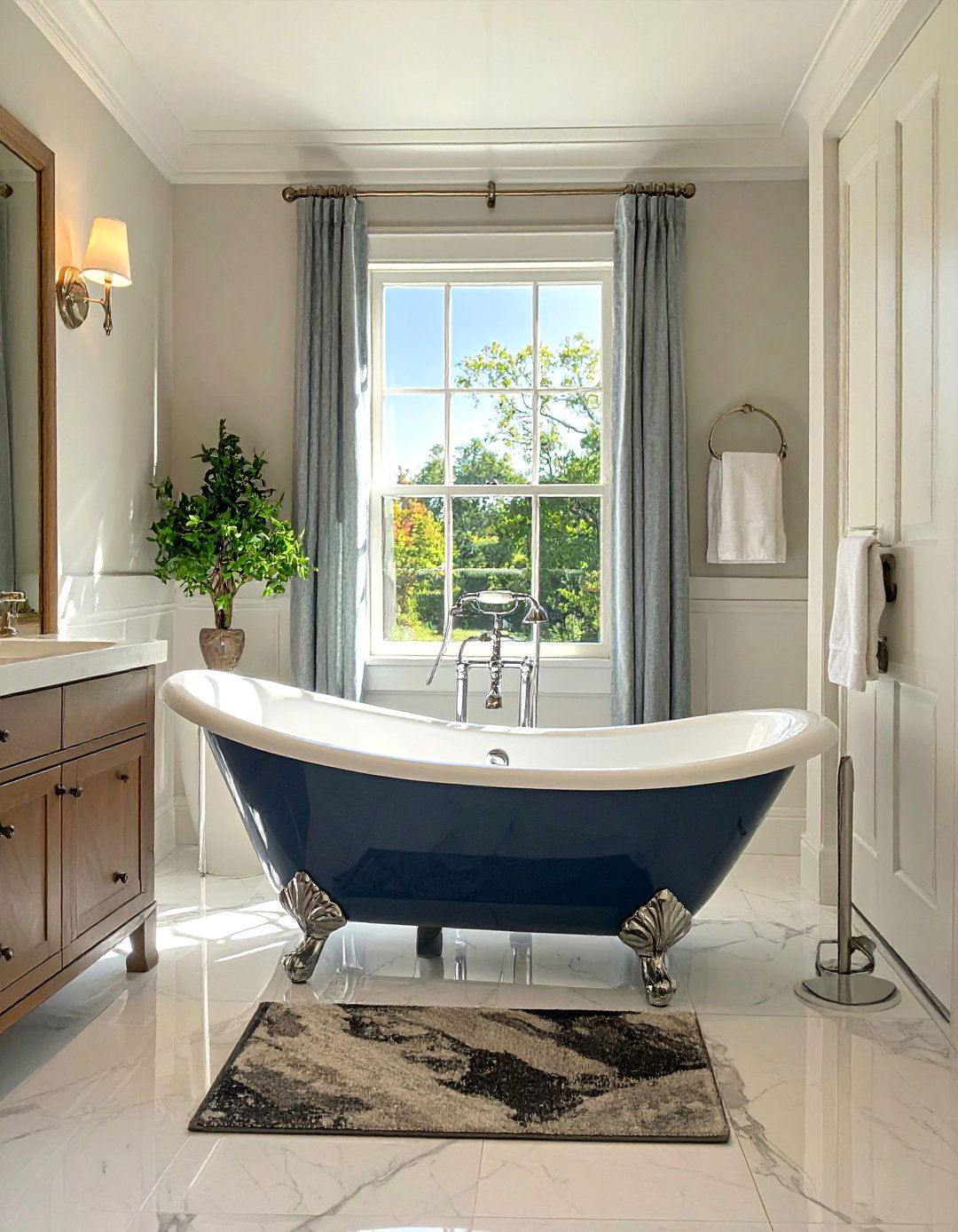 Hamptons Style Freestanding Bathtubs - 25 Hamptons Style House Interior Ideas for Elegance