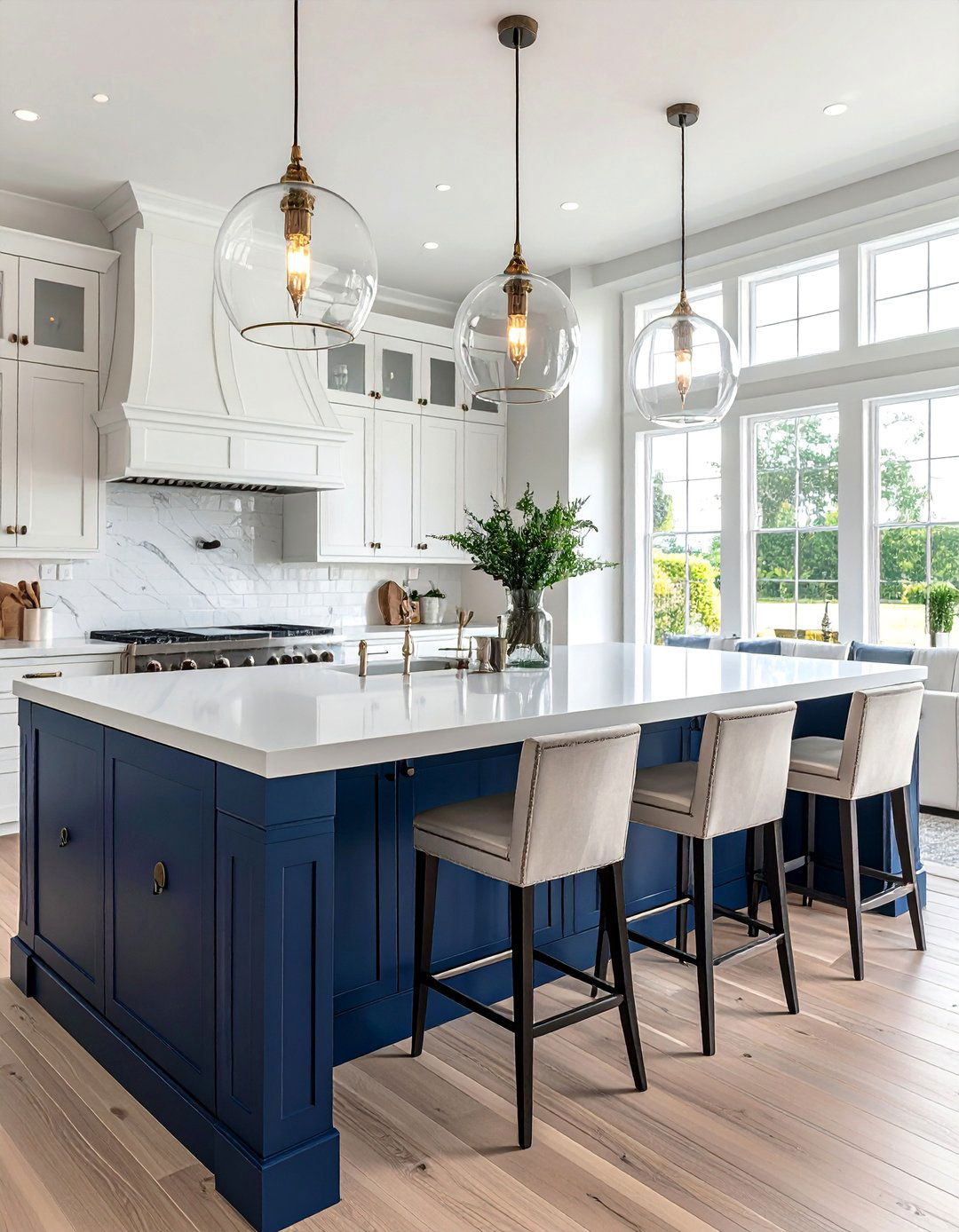 Hamptons Style Large Kitchen Islands - 25 Hamptons Style House Interior Ideas for Elegance