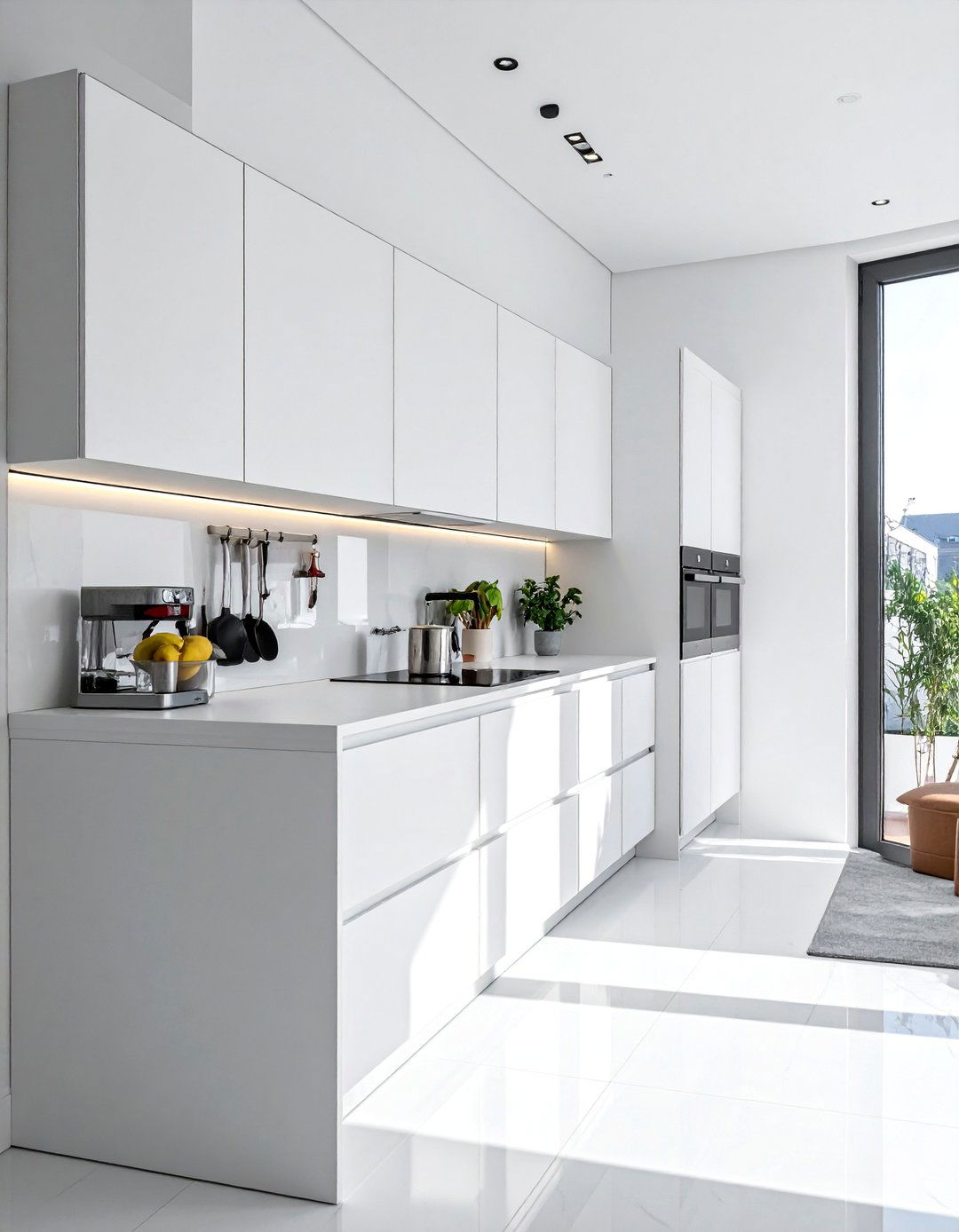 Handleless Cabinet Modern Townhouse Kitchen - 15 Modern Townhouse Kitchen Ideas for Stylish Living