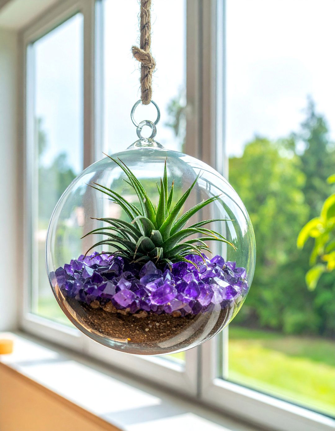 Hanging Glass Orb Terrarium - 40 Terrarium Ideas to Bring Nature Indoors