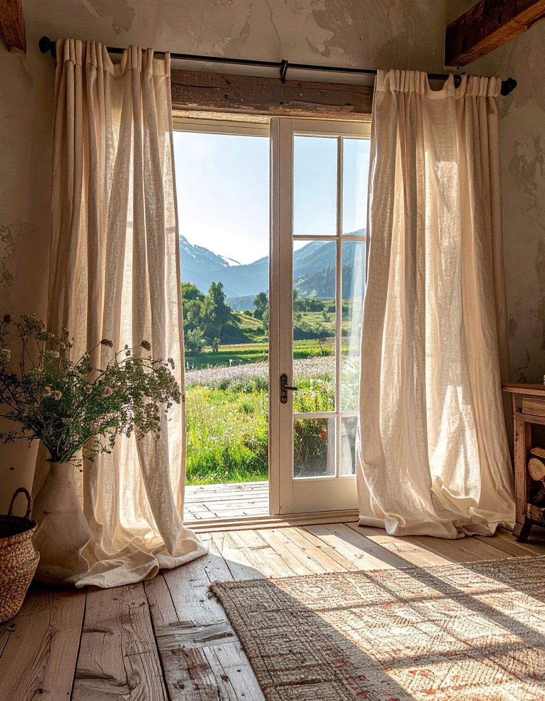 Heavy Canvas Curtains for Insulation - 40 Farmhouse Window Treatment Ideas for a Cozy Home
