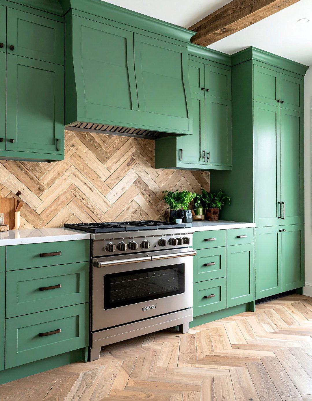 Herringbone Shiplap Backsplash Pattern - 30 Shiplap Backsplash Ideas for Your Kitchen Makeover