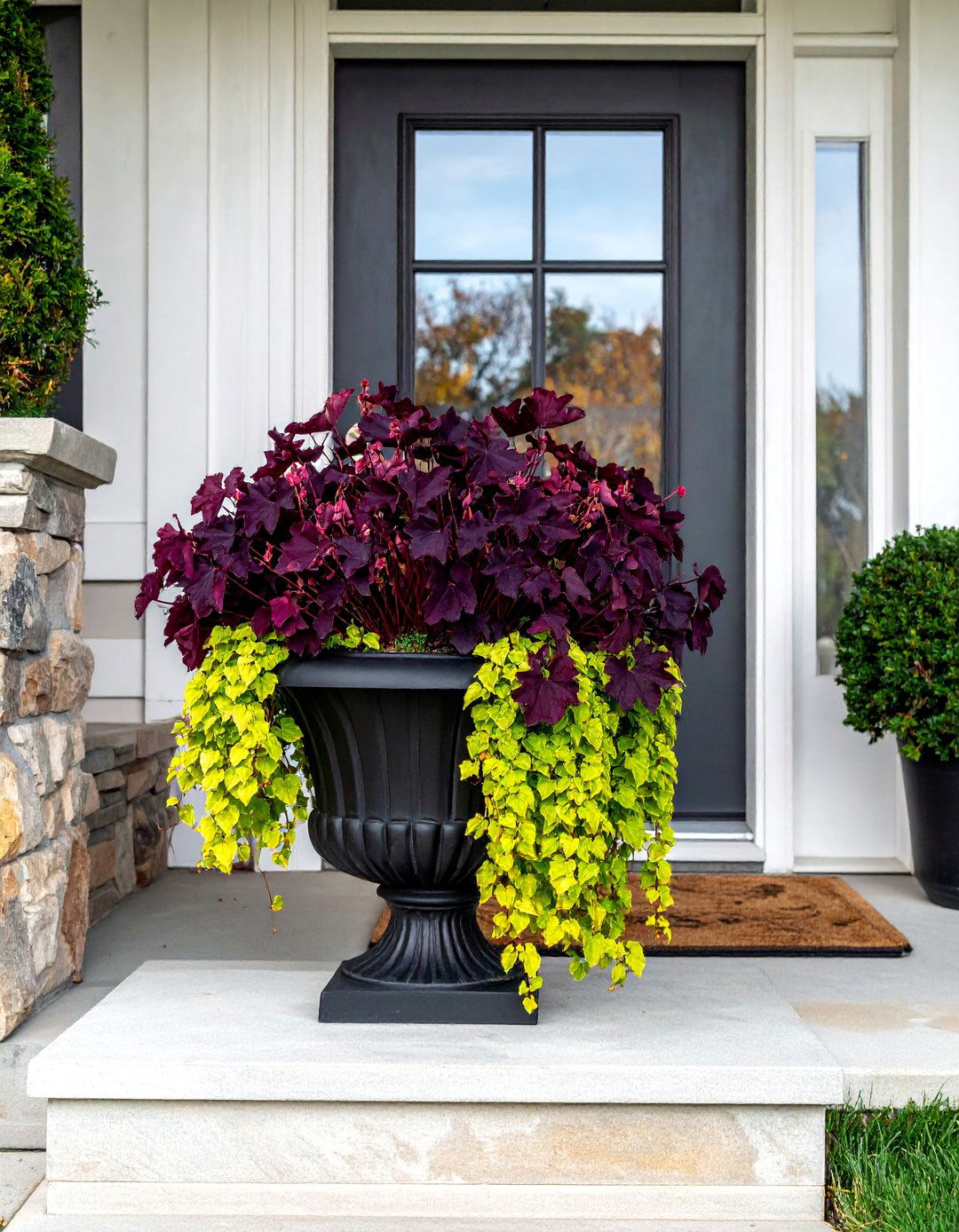 Heuchera and Sweet Potato Vine Fall Planter - 40 Fall Planter Ideas to Add Seasonal Charm