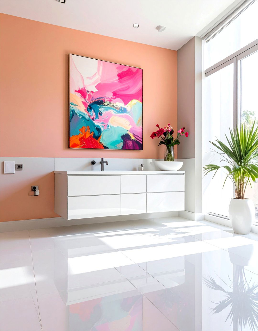 High Gloss Finish Powder Room Floor Tile - 25 Powder Room Floor Tile Ideas for a Stunning Look