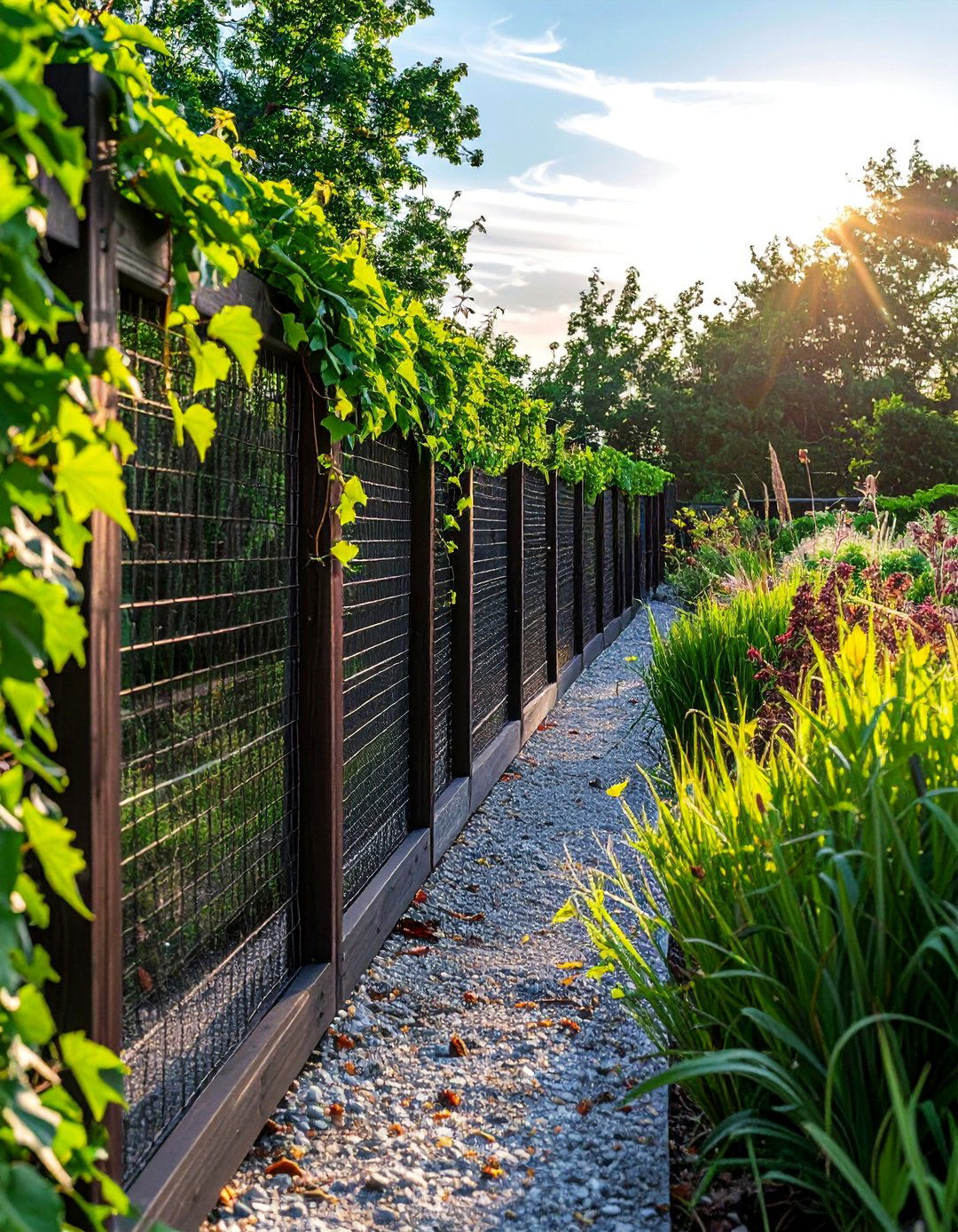 Hog Wire Panel Garden Fence - 40 Garden Fence Ideas to Enhance Your Outdoor Space