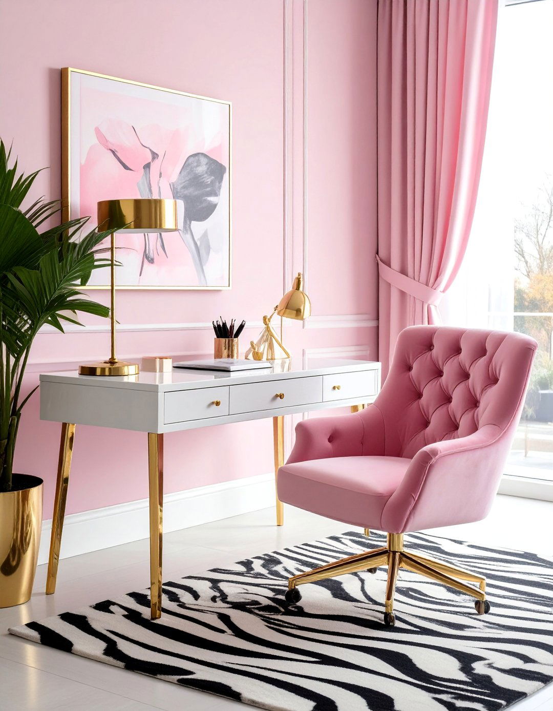Hollywood Regency Glamour Eclectic Home Office - 25 Eclectic Home Office Ideas for Creative Workspaces