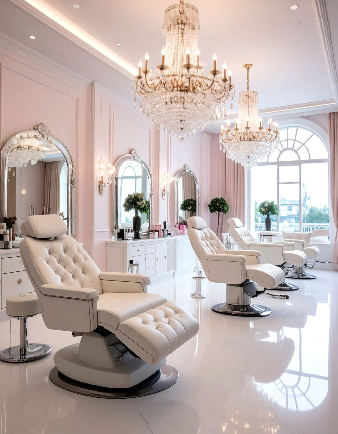 Hollywood Regency Glamour Nail Salon Design - 30 Nail Salon Interior Design Ideas for a Chic Look