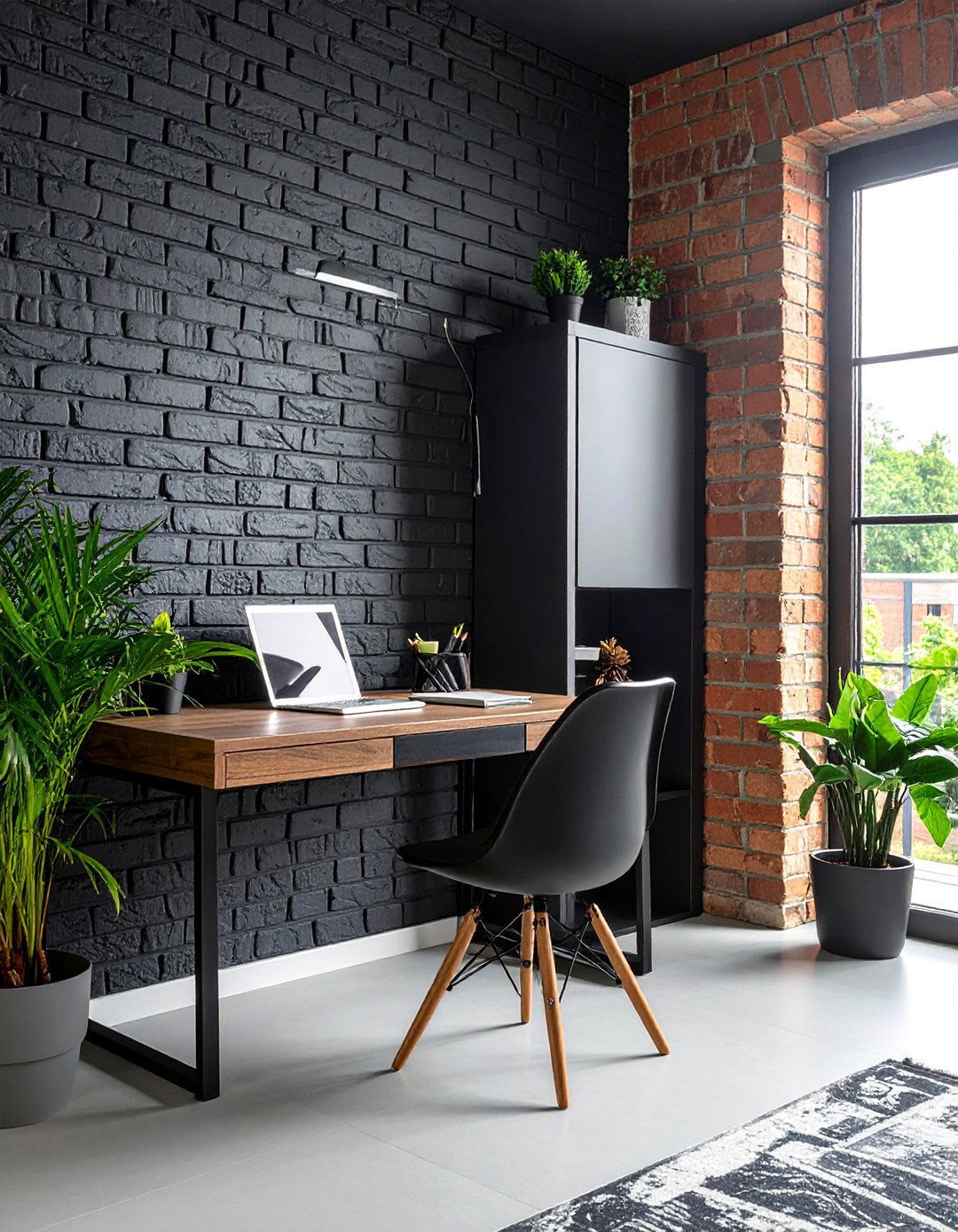 Home Office Brick Accent Wall - 20 Brick Accent Wall Ideas for Modern Home Design