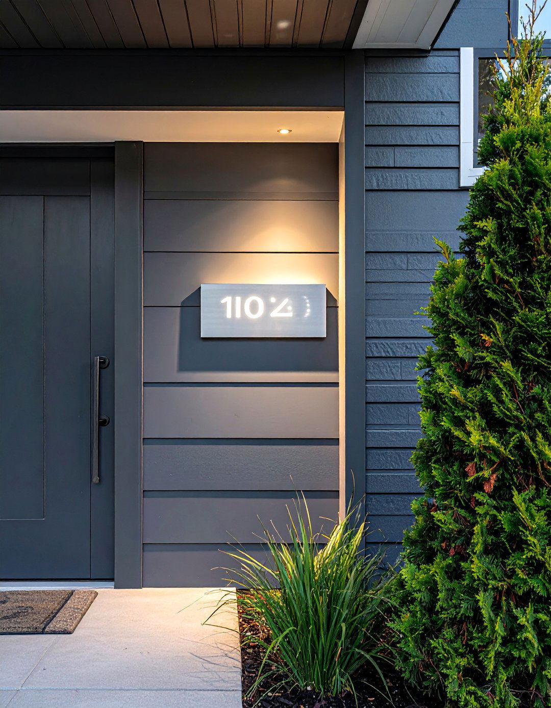 Illuminated House Number Plaques - 20 Front Porch Lighting Ideas to Enhance Your Home's Curb Appeal