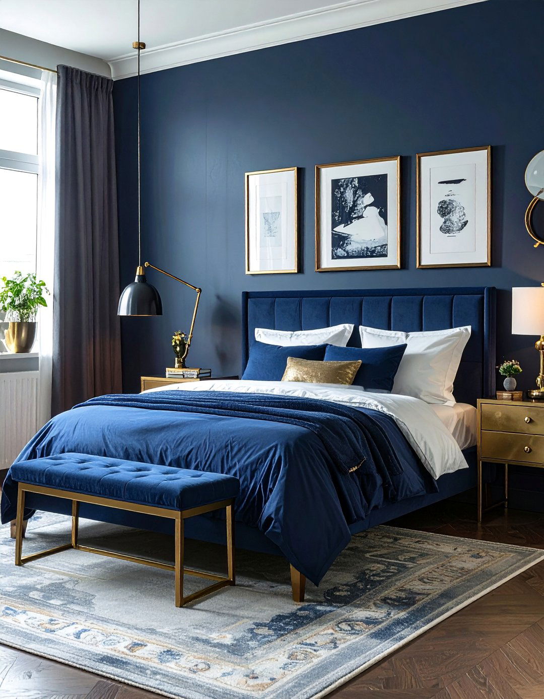 Incorporating Brass or Gold Accents in a Dark Academia Bedroom - 25 Dark Academia Bedroom Ideas for a Moody, Intellectual Look