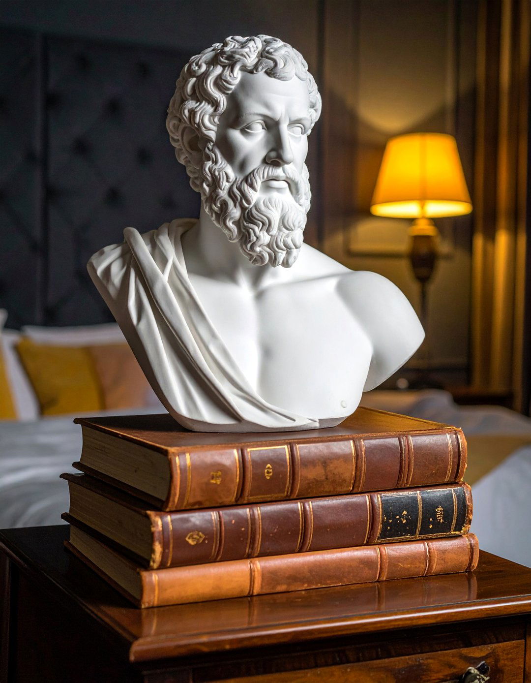 Incorporating Classical Busts and Sculptures in a Dark Academia Bedroom - 25 Dark Academia Bedroom Ideas for a Moody, Intellectual Look