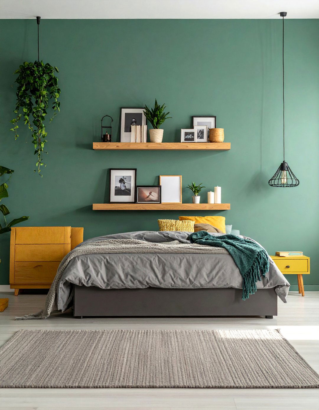 Incorporating Floating Shelves for Decor - 40 Cozy Bedroom Ideas for a Relaxing Retreat