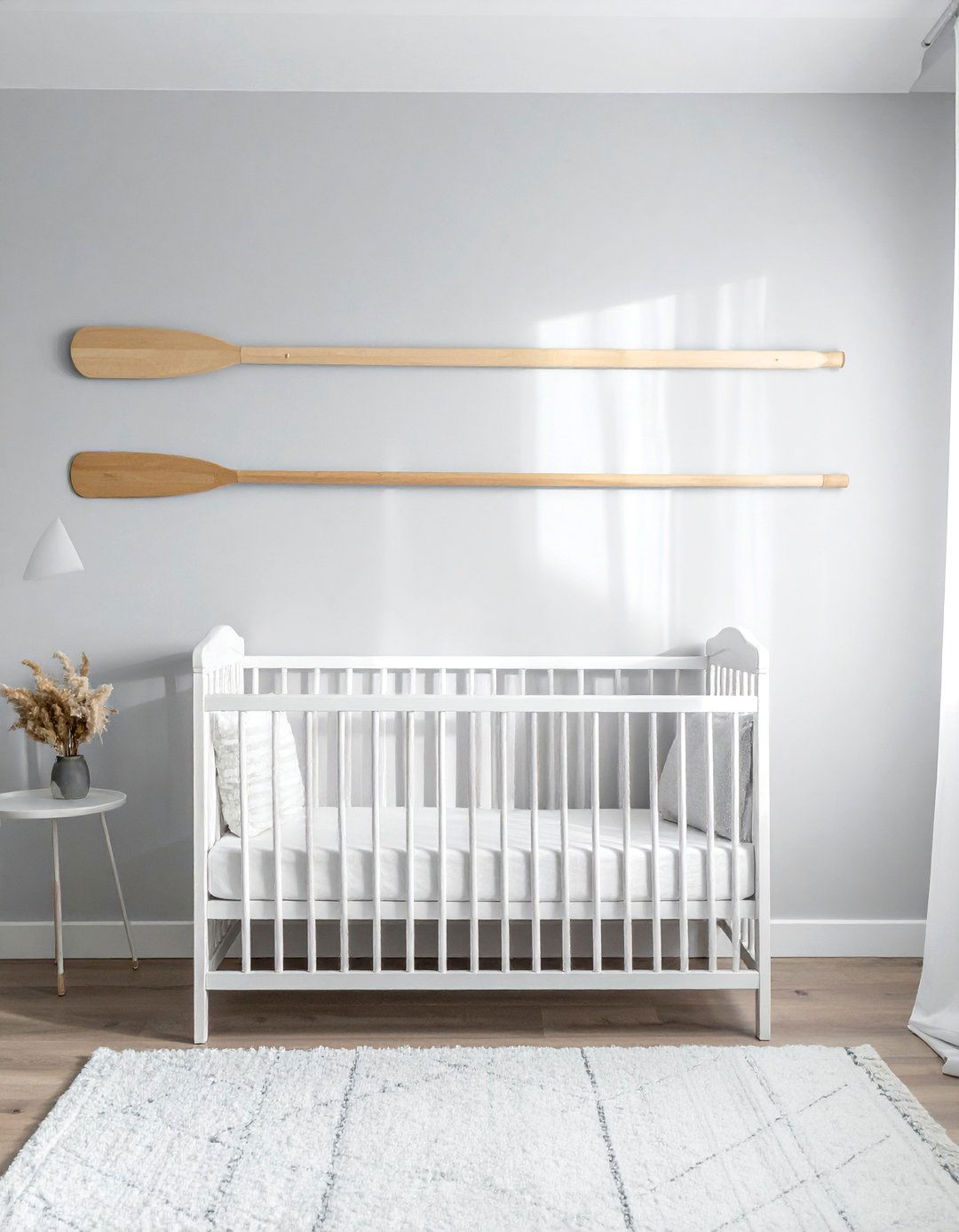 Incorporating Oars as Wall Decor - 25 Nautical Nursery Ideas for a Coastal-Themed Baby Room