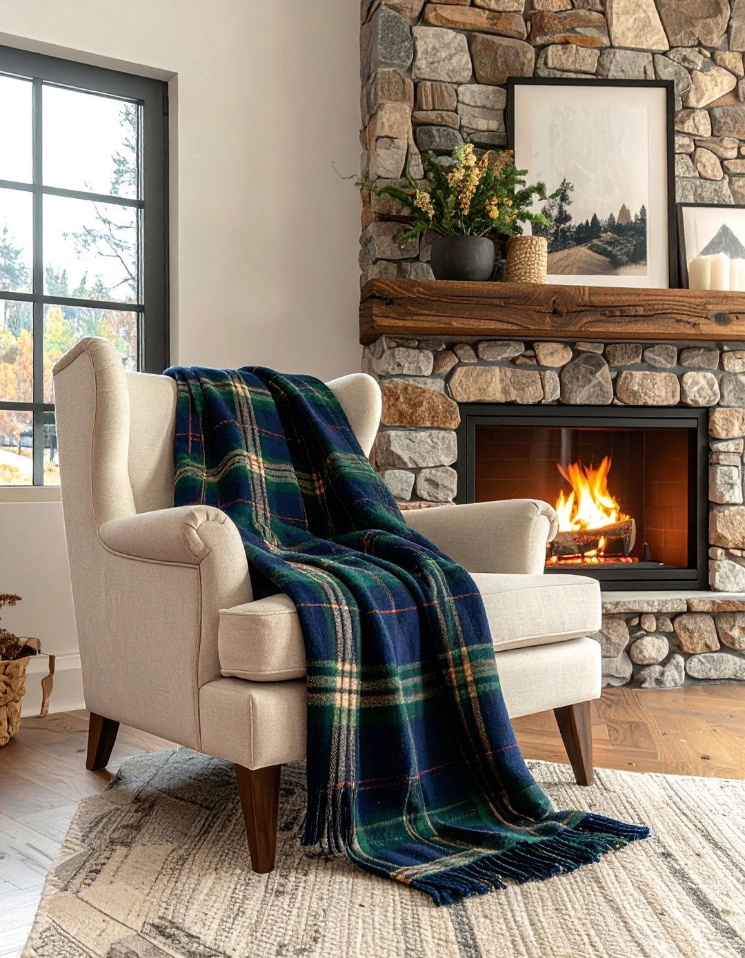 Incorporating Plaid or Tartan Patterns - 40 Living Room Ideas for Cozy Spaces