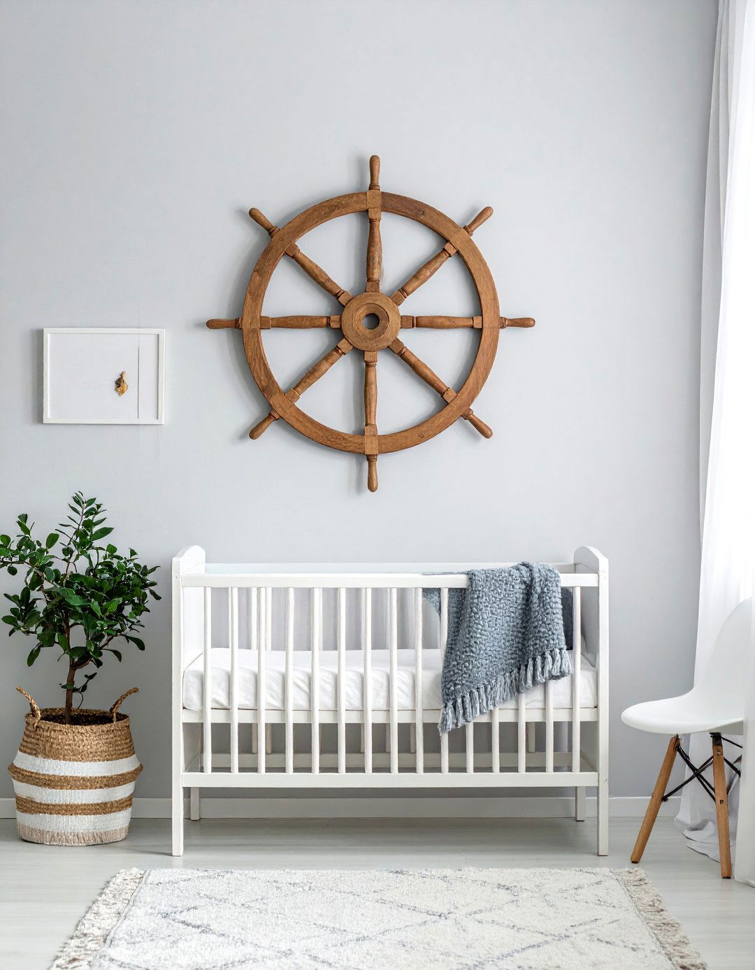 Incorporating Ship Wheel Decor in a Nautical Nursery - 25 Nautical Nursery Ideas for a Coastal-Themed Baby Room