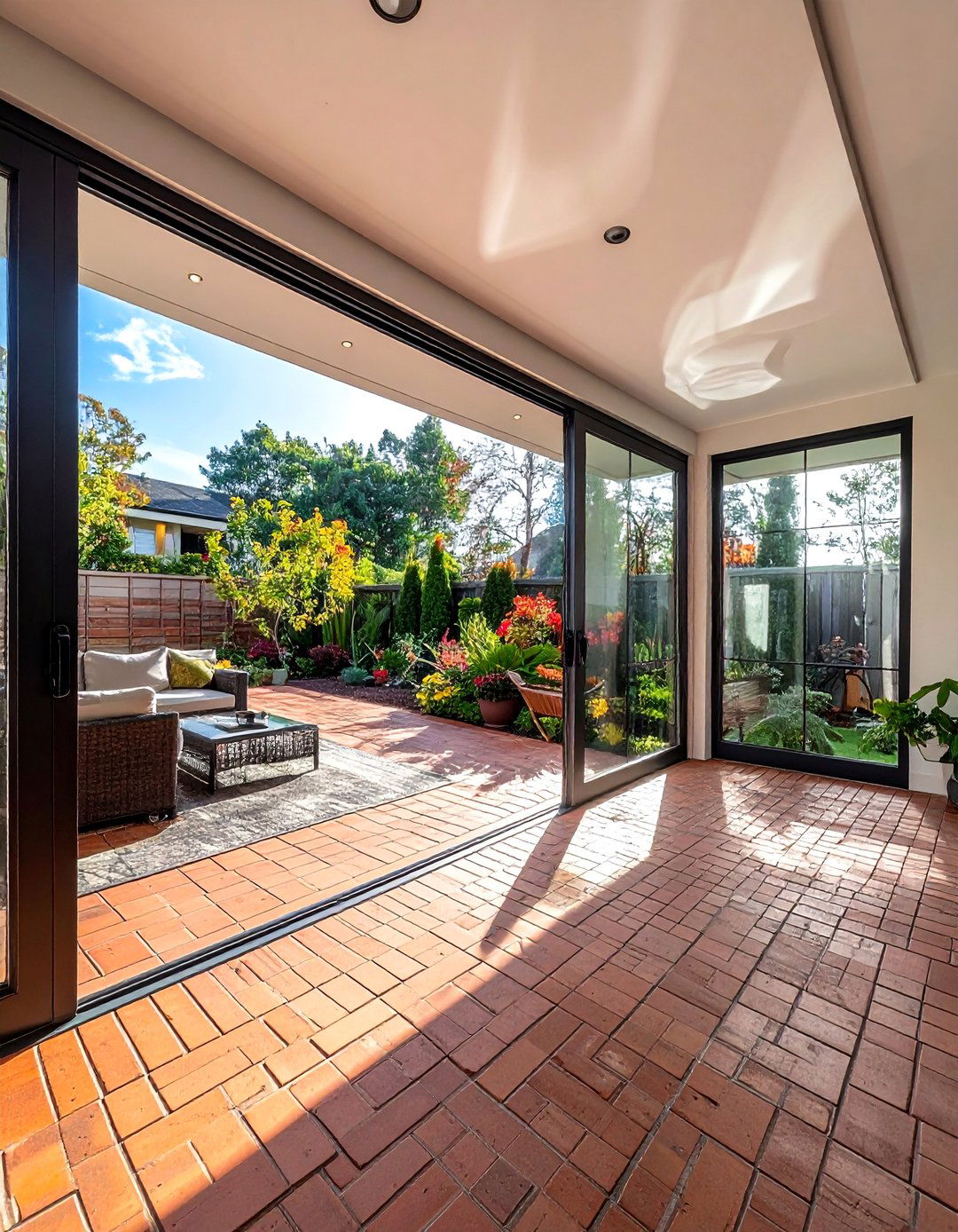 Indoor Outdoor Living with a Brick Floor Sunroom - 20 Brick Floor Sunroom Ideas for a Rustic Charm