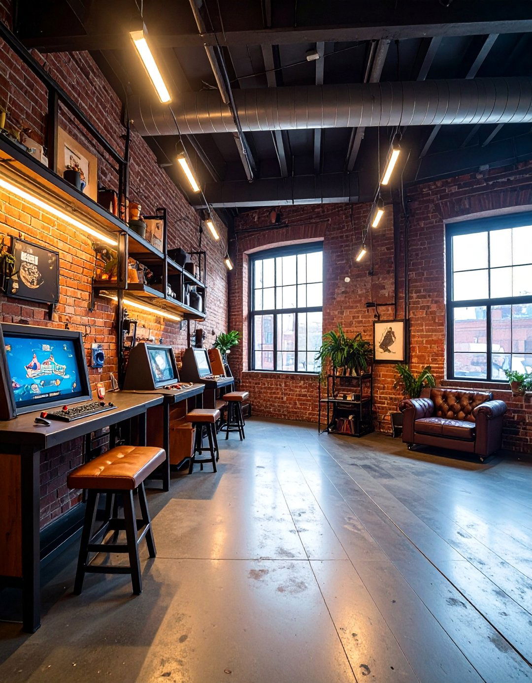 Industrial Arcade Workshop - 30 Retro Game Room Ideas for a Fun and Nostalgic Space
