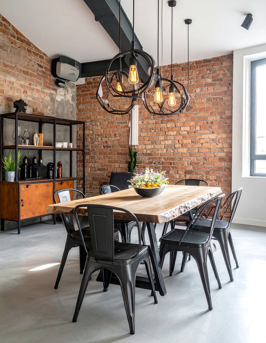 Industrial Chic Dining Area - 20 Casual Dining Room Ideas for Everyday Comfort
