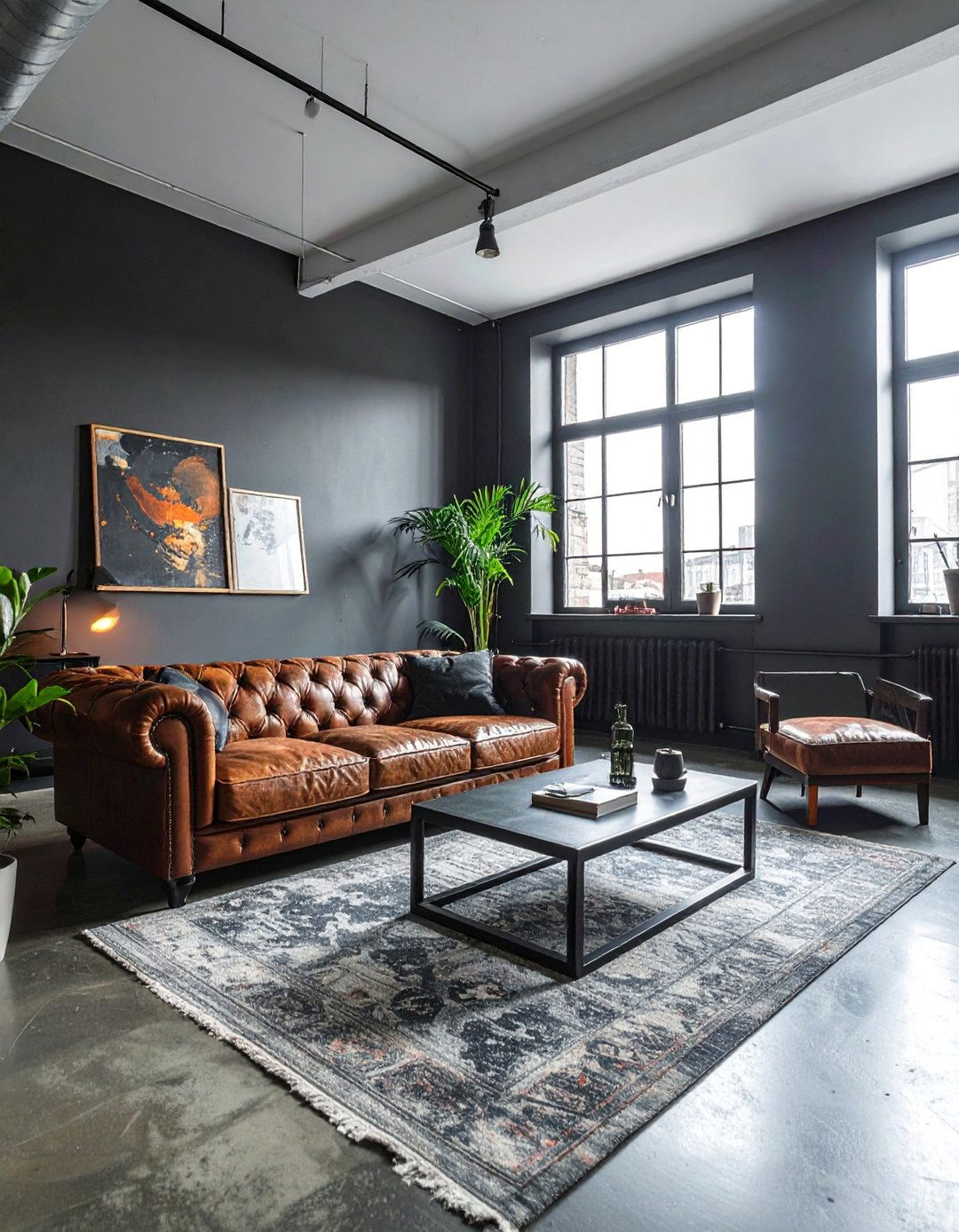 Industrial Monochromatic Living Room - 25 Monochromatic Living Room Ideas for a Cohesive Look