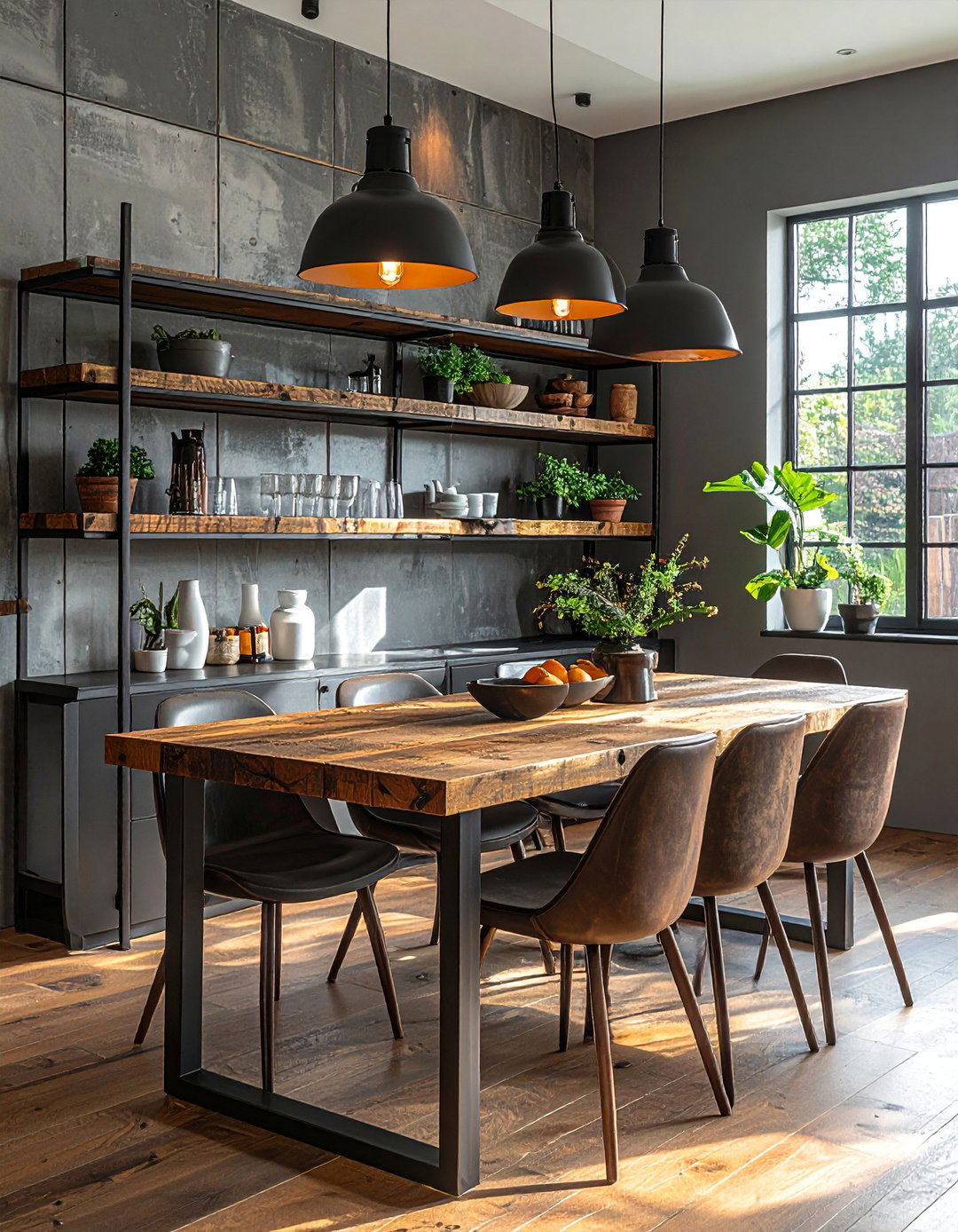 Industrial Pipe Shelving - 40 Dining Room Decor Ideas to Elevate Your Meals