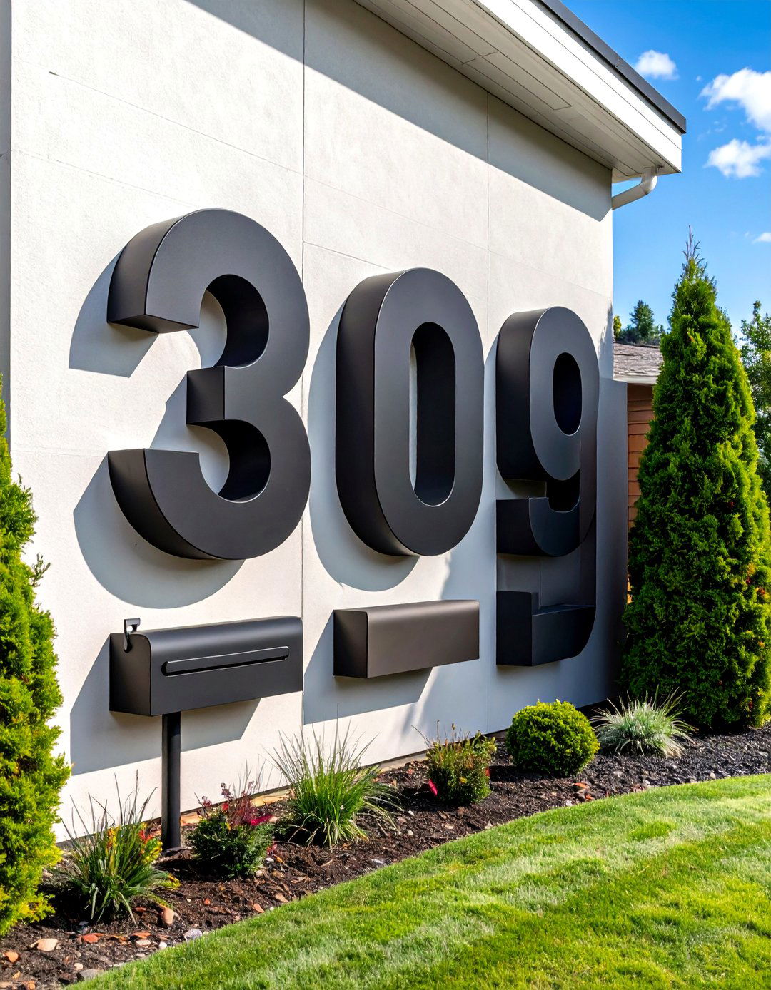 Install a Modern House Number and Mailbox - 30 Exterior Home Remodeling and Renovation Ideas