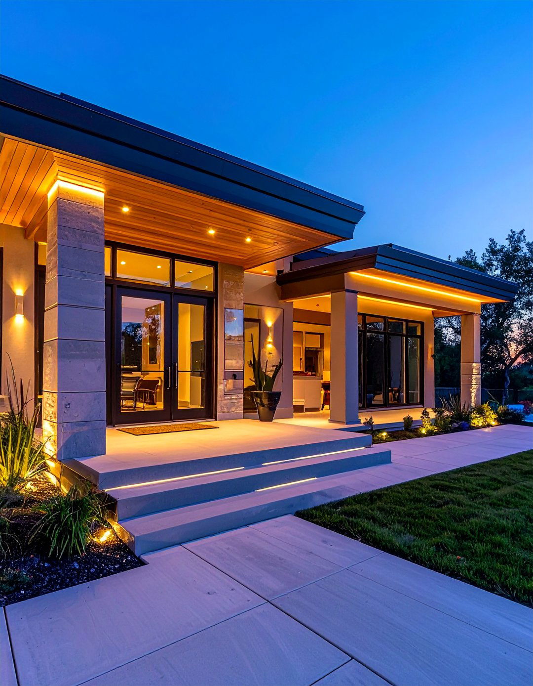 Integrated Lighting Design Systems - 40 Glass Porch Design Ideas to Brighten Your Home