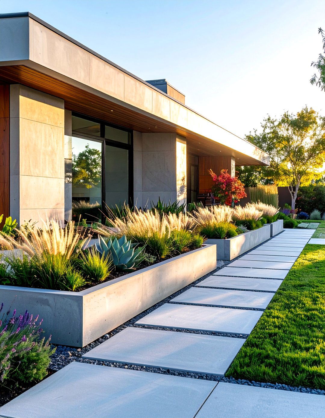 Integrated Planter Boxes - 35 Modern House Exterior Design Ideas for a Sleek Look