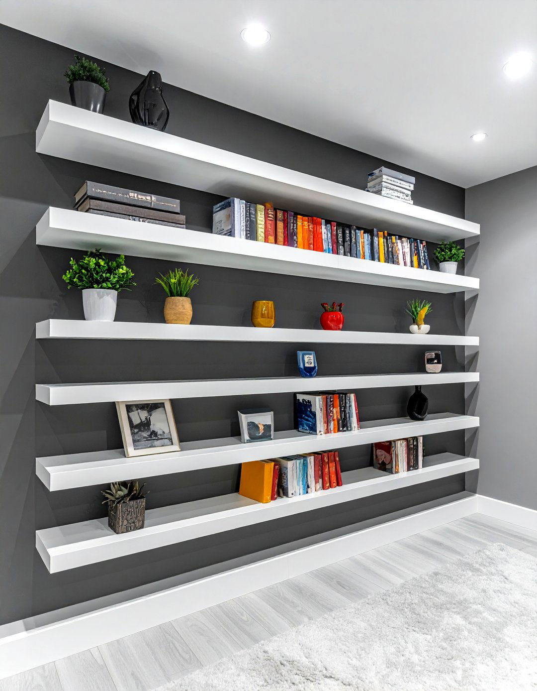 Integrated Shelving Basement Accent Wall - 15 Basement Accent Wall Ideas to Transform Your Space