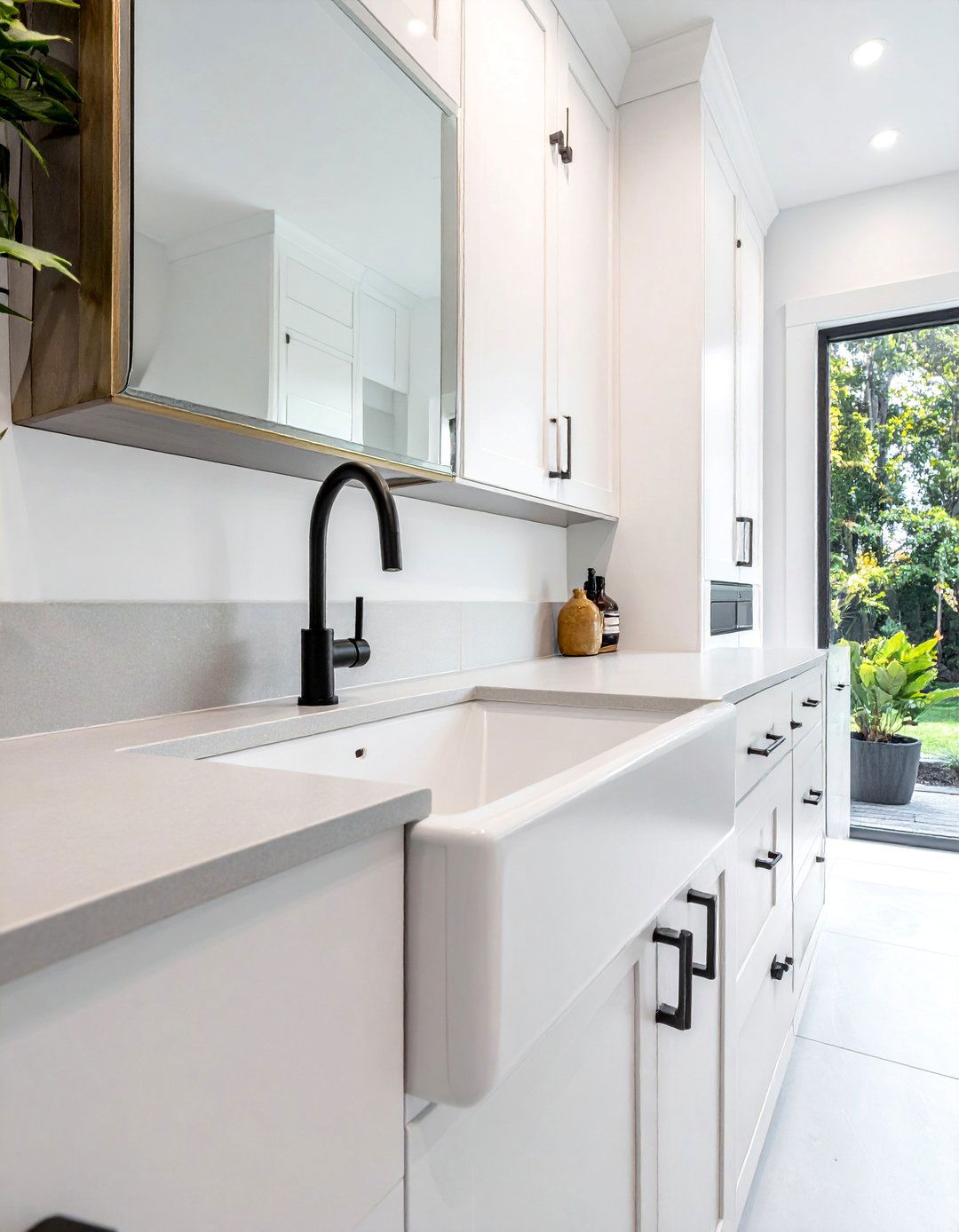 Integrated Sink with a High Arch Faucet - 30 Luxury Modern Laundry Room Ideas for Stylish Homes