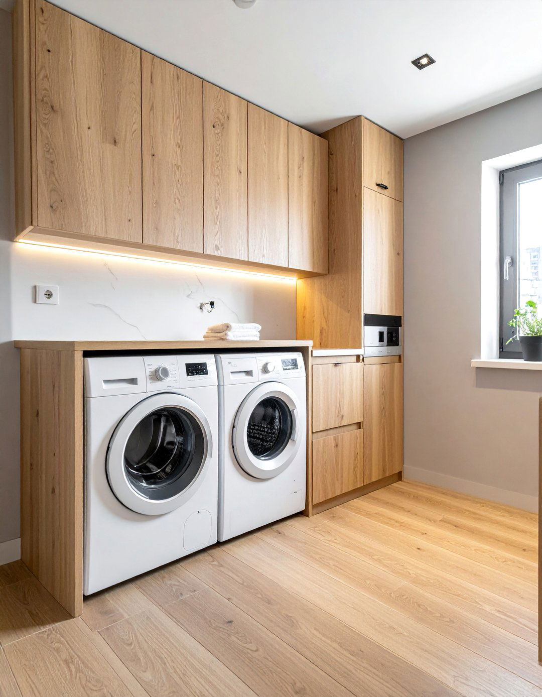 Integrated Smart Laundry Appliances - 30 Luxury Modern Laundry Room Ideas for Stylish Homes